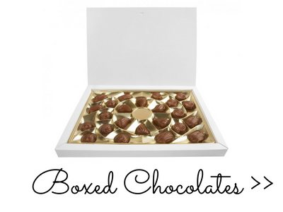 View of boxed chocolates